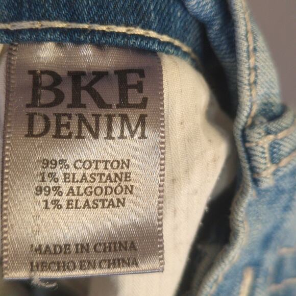 BKE Tyler Jeans Mens 32 R Blue Light Wash Western Straight Stretch - Picture 5 of 10